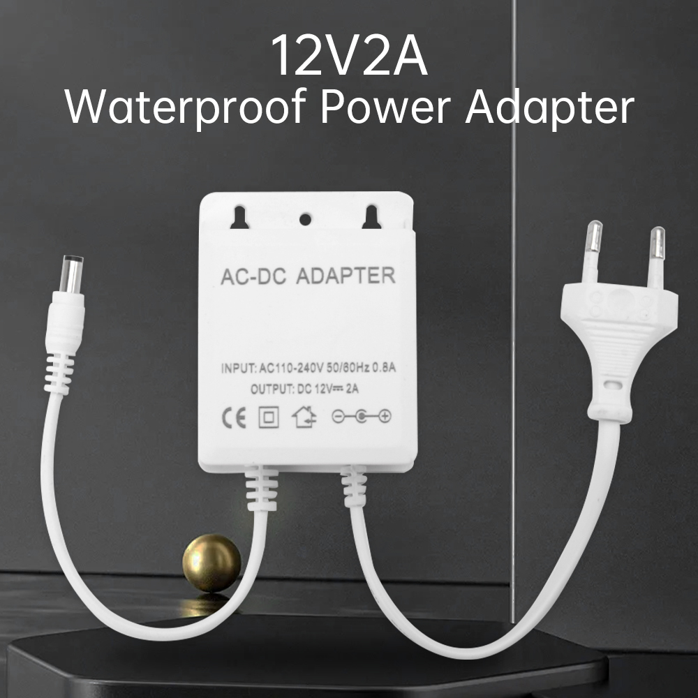 Home Security Outdoor Cameras - DC12V 2A Adaptor Steker UE Keamanan