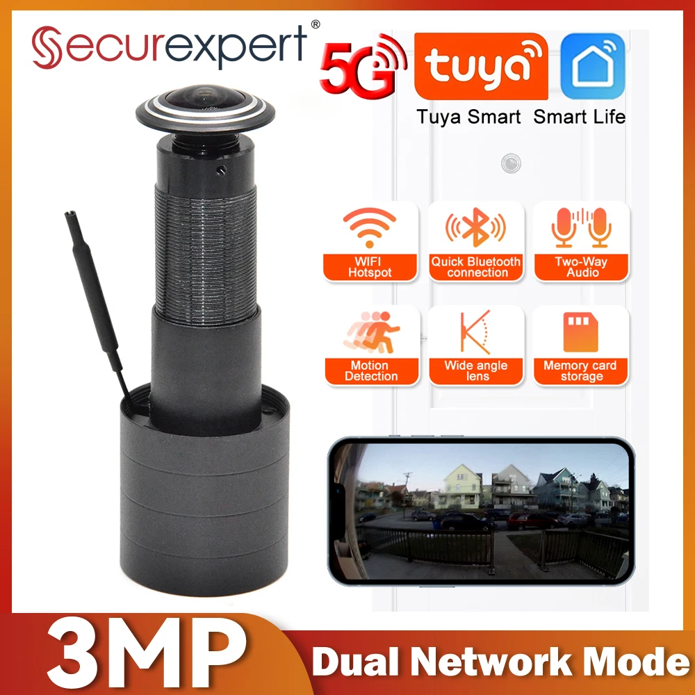 Home Security Front Door Camera - Kamera Pintu 3MP HD 2.4G/5G WiFi