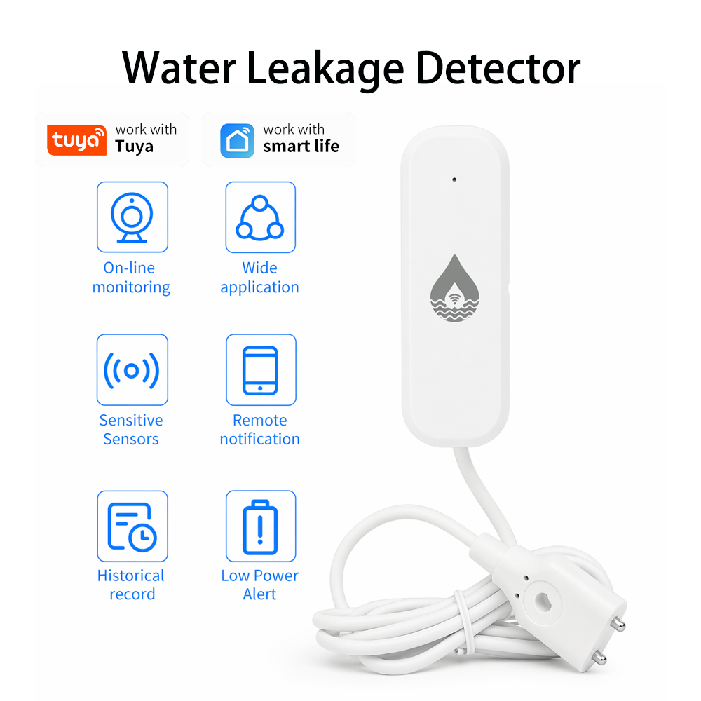 Home Security Monitor - Sensor Alarm Kebocoran Air WiFi/Zigbee YFK