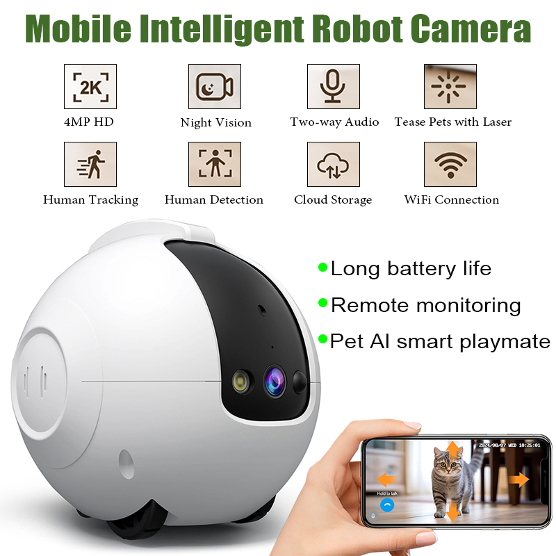 Home Security Robot Dog - Kamera Keamanan Perawatan Rumah Kamera Robot