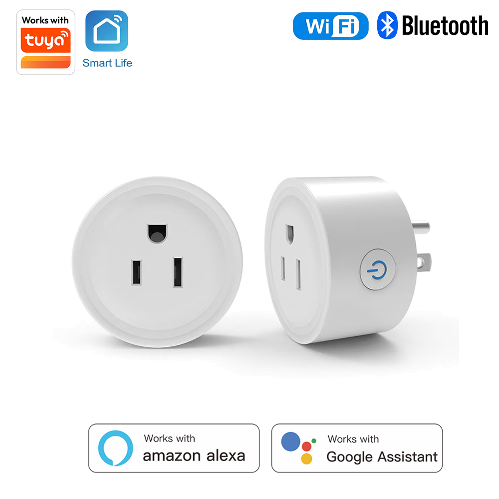 Home Security Technology - Stop Kontak Pintar Bulat Tuya US-Spec