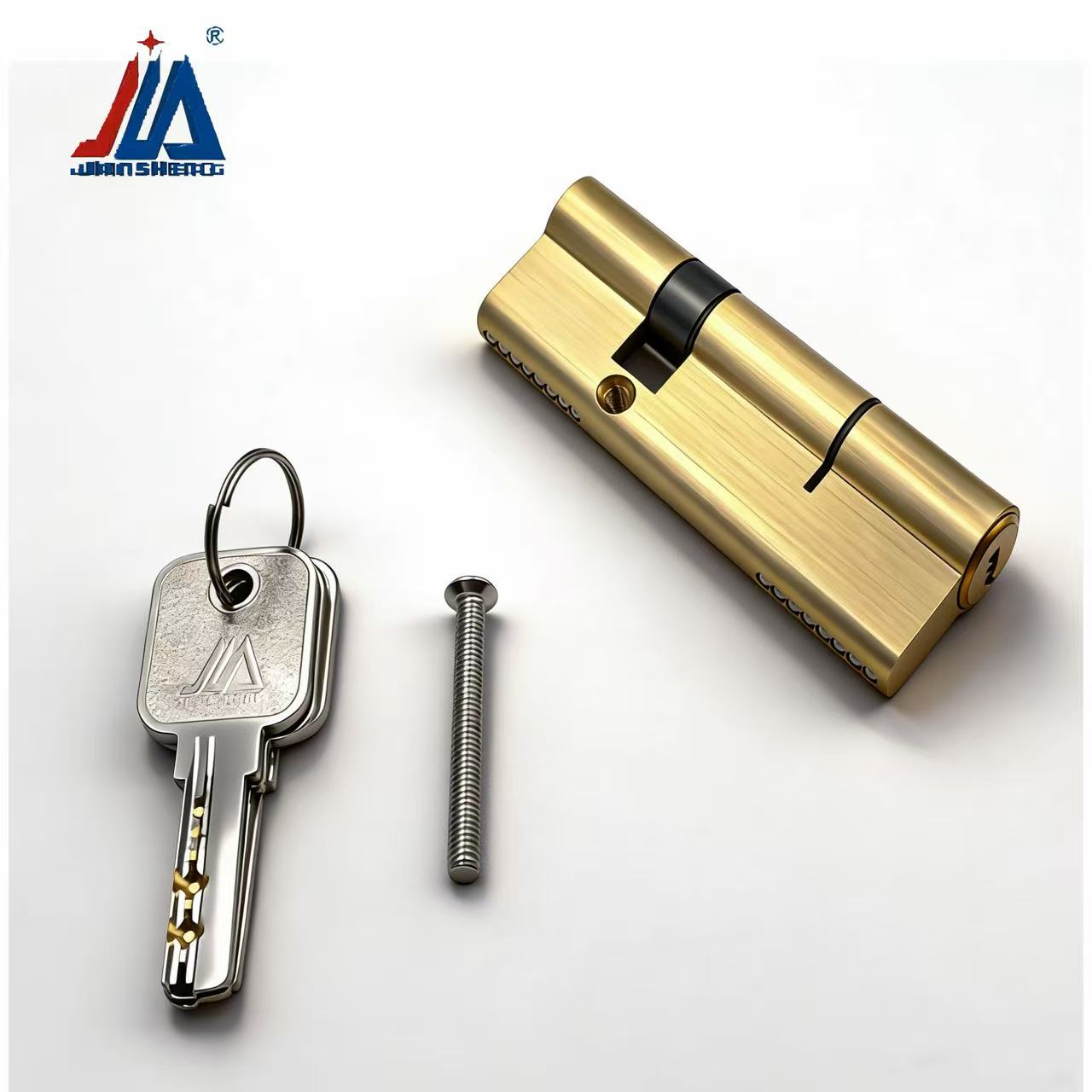 Home Security Door Lock - Silinder Kunci Pintu Kuningan Padat Anti-Pick,