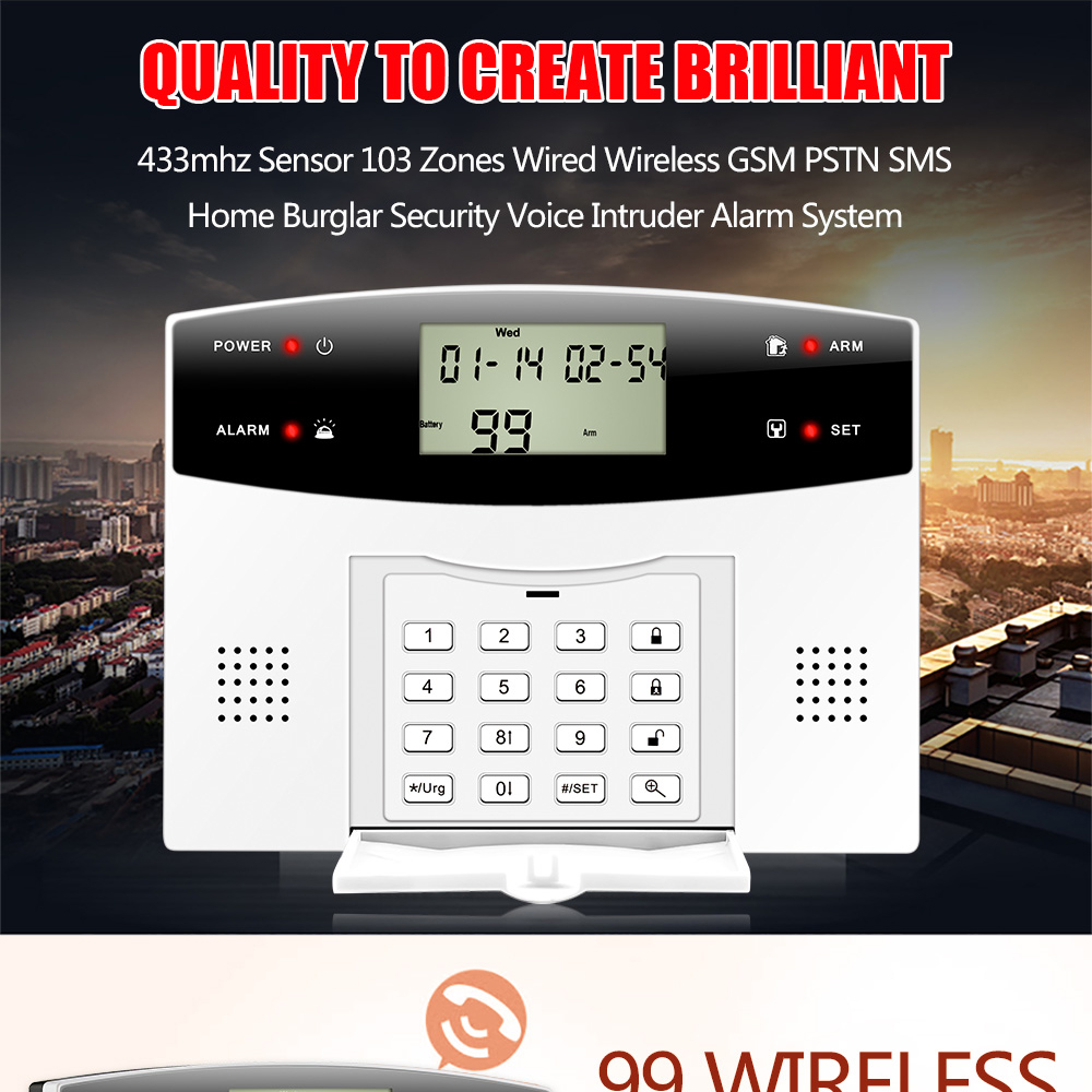 Home Security Zones - 1Set Sistem Alarm Pencuri GSM 2G
