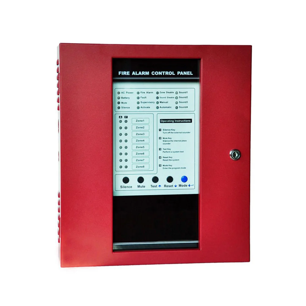 Home Security Zones - Panel Kontrol Alarm Kebakaran 8 Zona