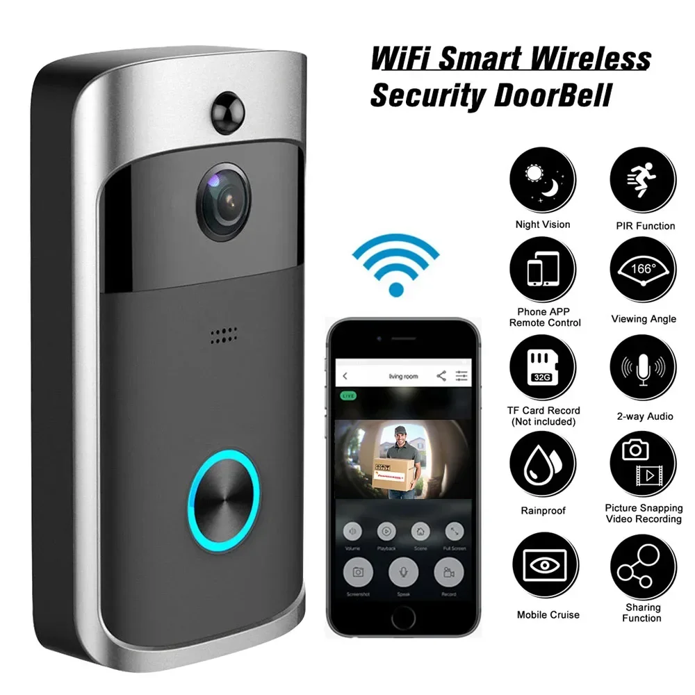 Home Security La - Bel Pintu WIFI Nirkabel Rumah Pintar