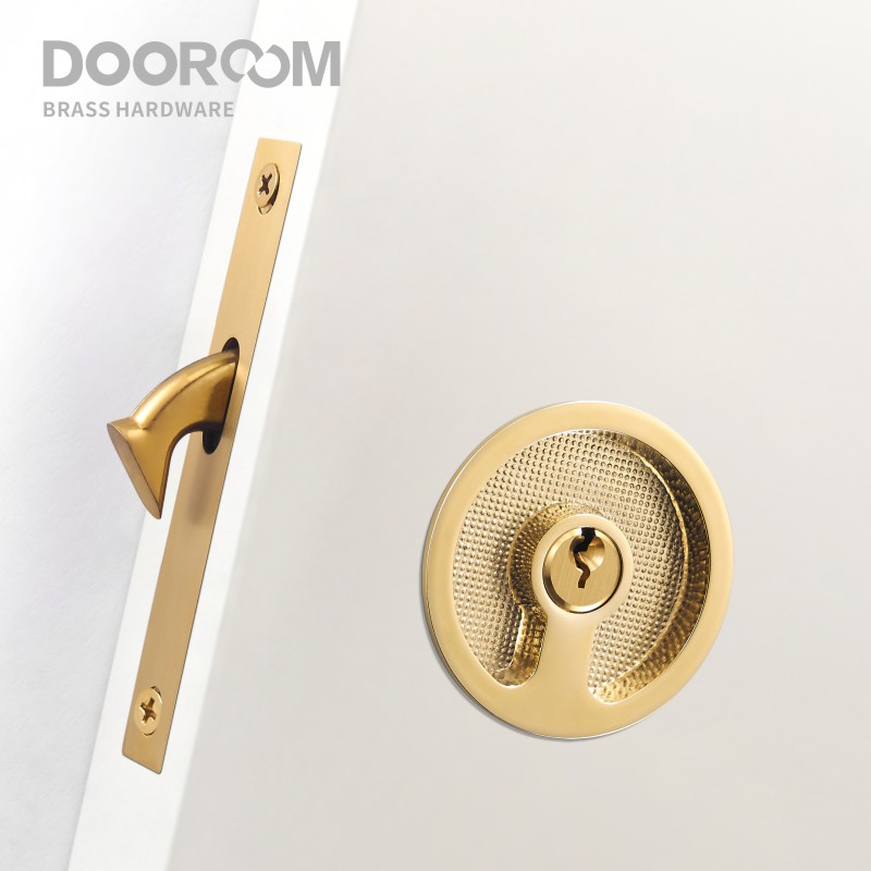 Home Security Locks - Gagang Pintu Kuningan Pintu Geser Set