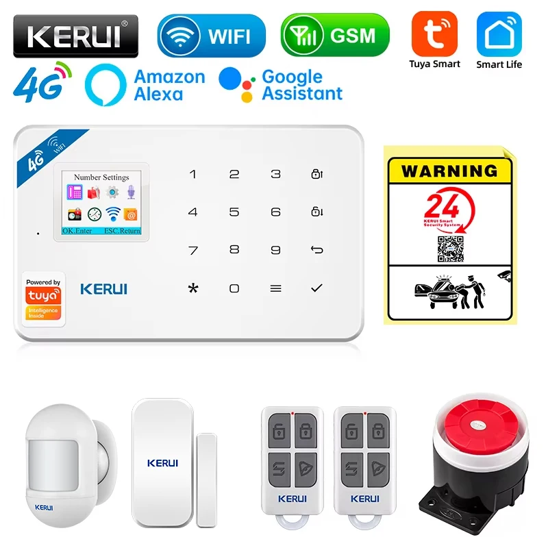 Home Security System Installation - KERUI Kit sistem Alarm keamanan W184