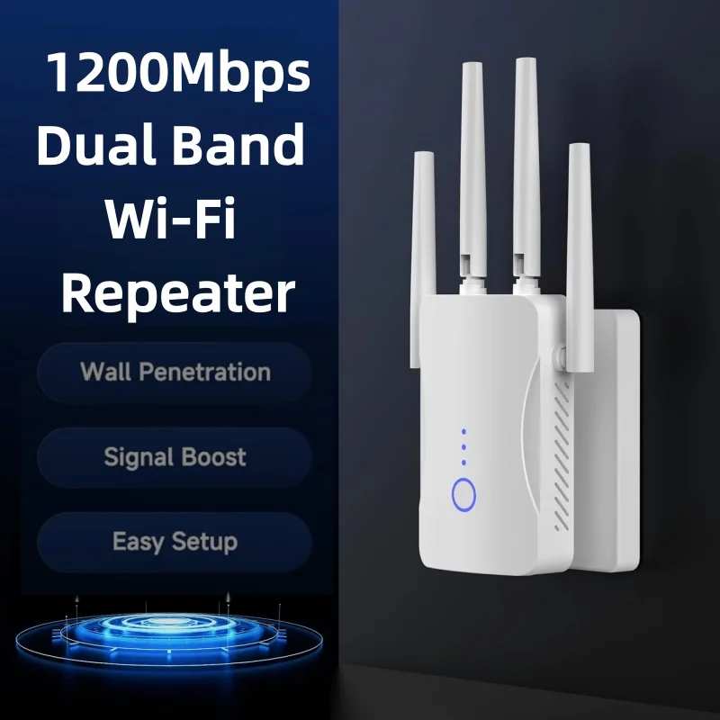 Home Security Network - Pengulang WiFi Dual Band 2.4G/5GHz 1200Mbps