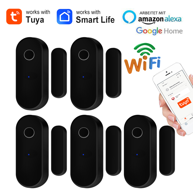Home Security Technology - Tuya WiFi Detektor Pintu Buka Tutup