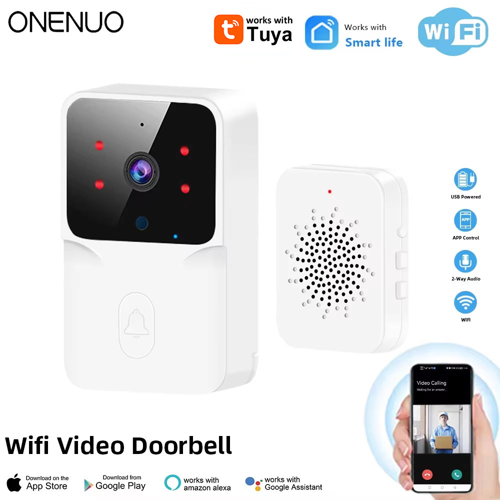 Home Security Front Door Camera - Tuya bel pintu Video nirkabel kamera