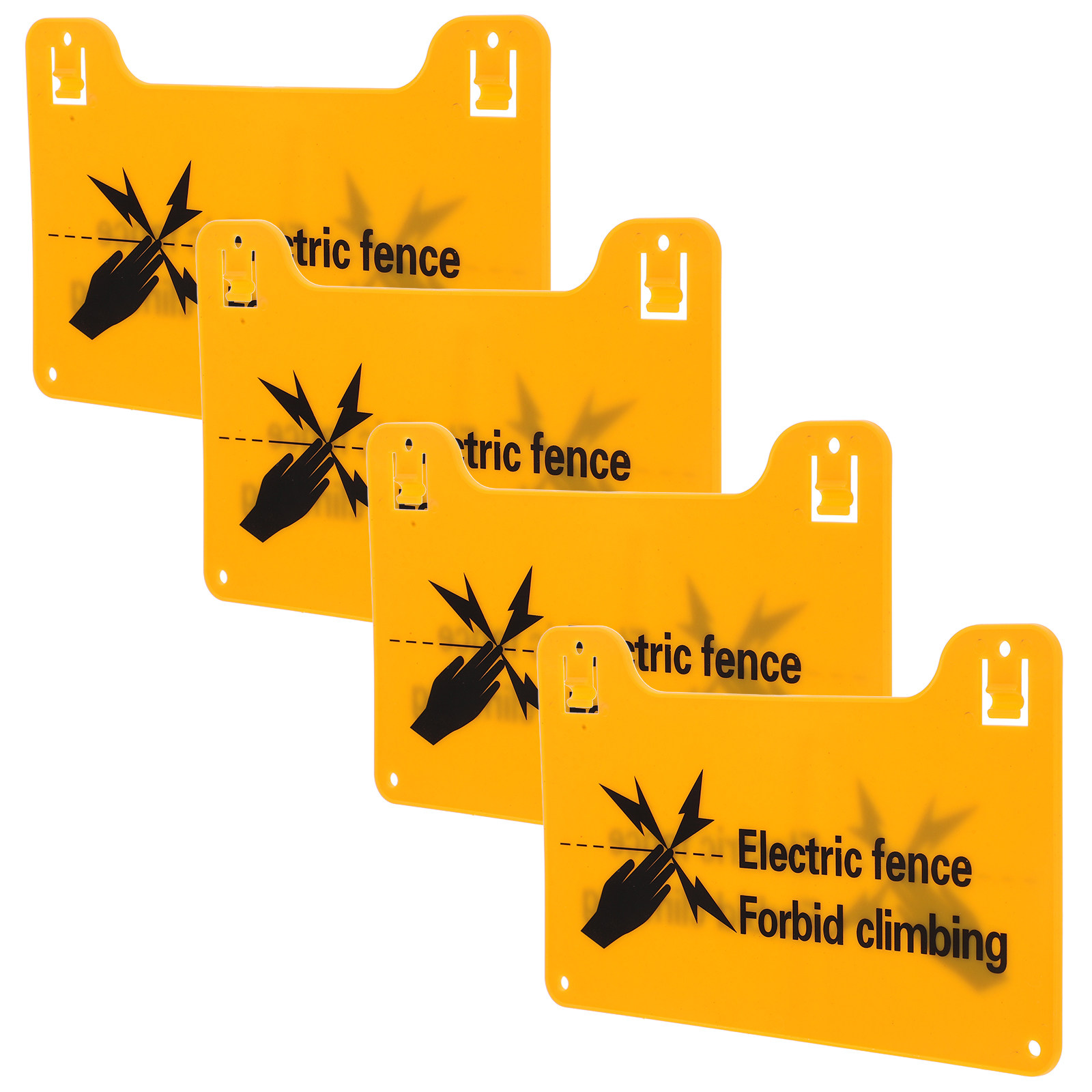 Home Security Electric Fence - 4 Buah Papan Peringatan Pagar Listrik,