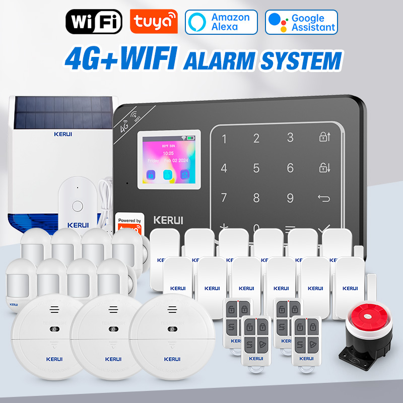 Home Security System Installation - KERUI GSM 4G WiFi Alarm Sistem