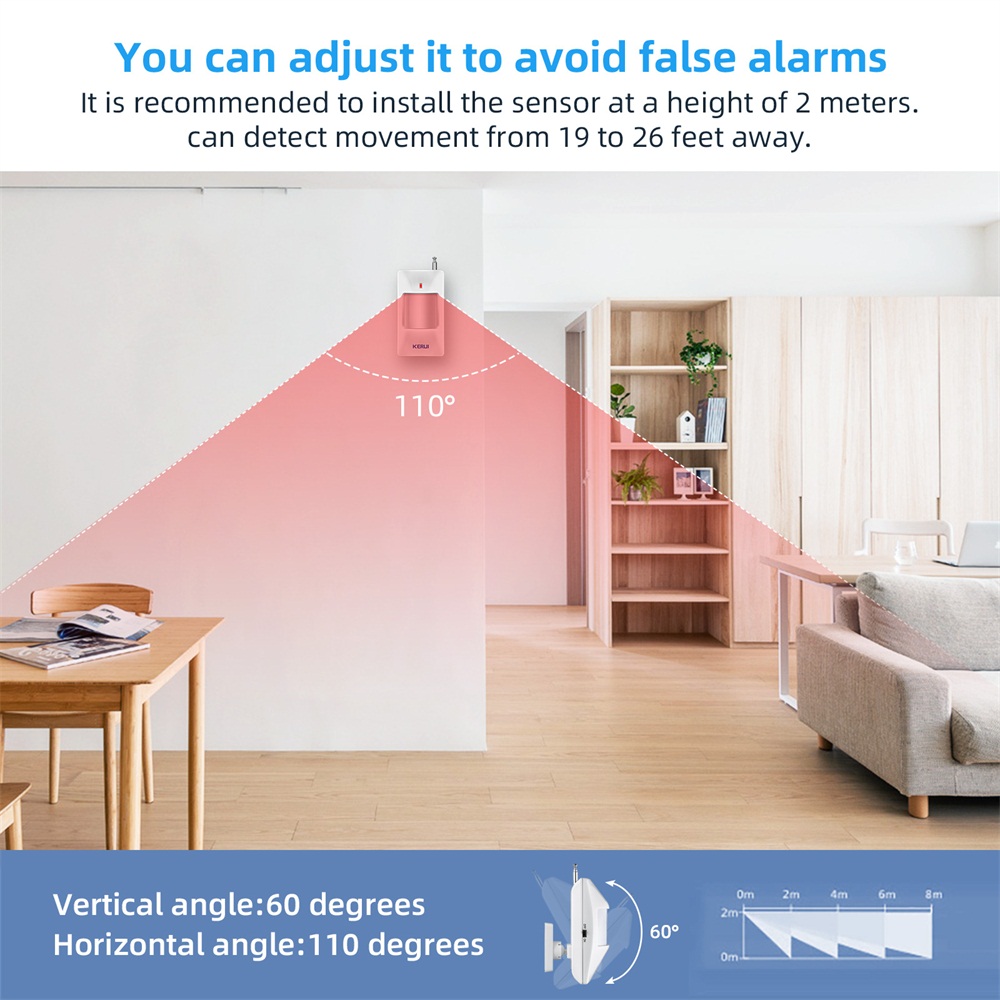 KERUI detektor Alarm Sensor ge - Home Security System Installation ulasan dan harga
