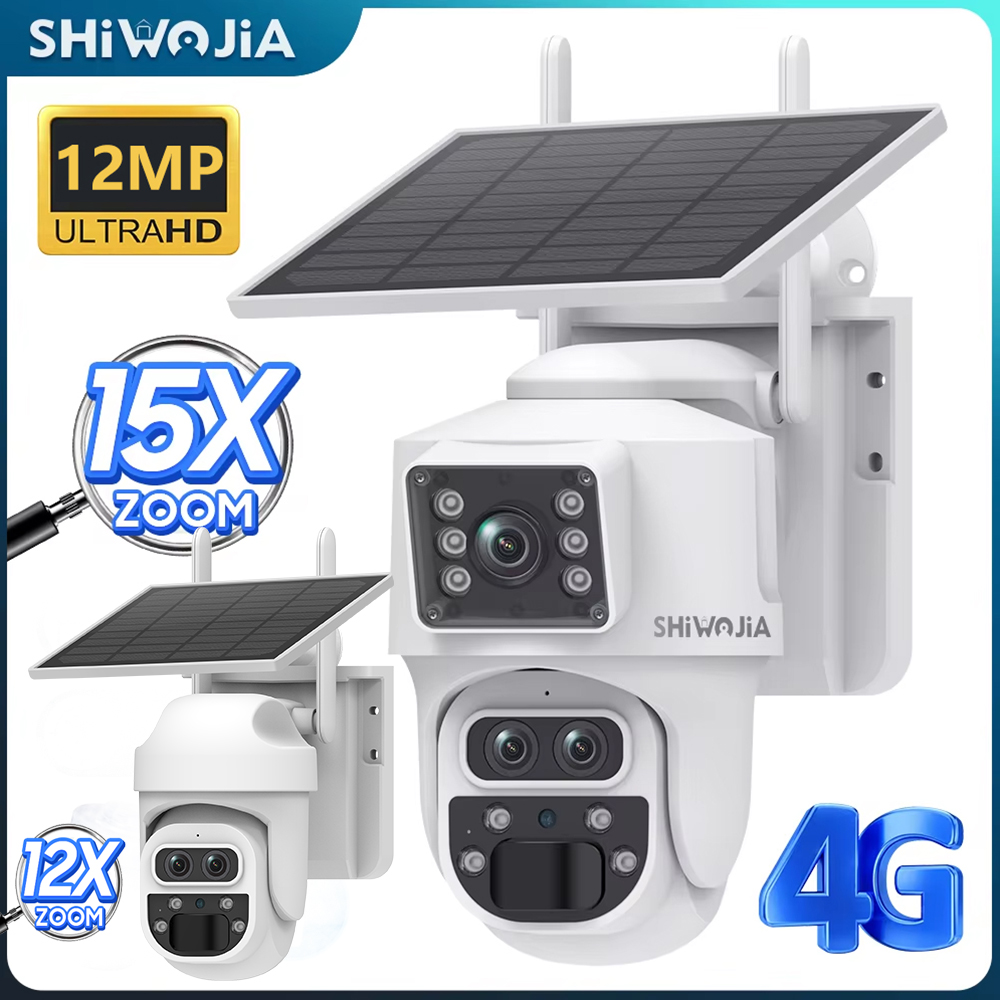 SHIWOJIA Kamera Surya Zoom 12M - Home Security Outdoor Cameras ulasan dan harga