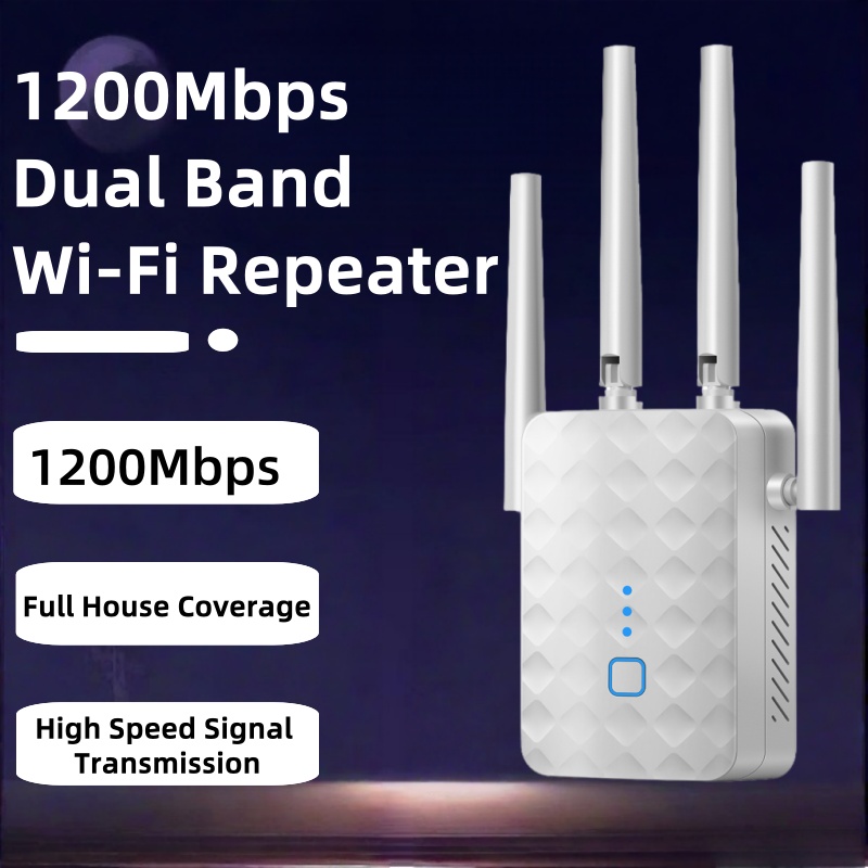 1200Mbps Dual Band WiFi Repeat - Home Security Network ulasan dan harga