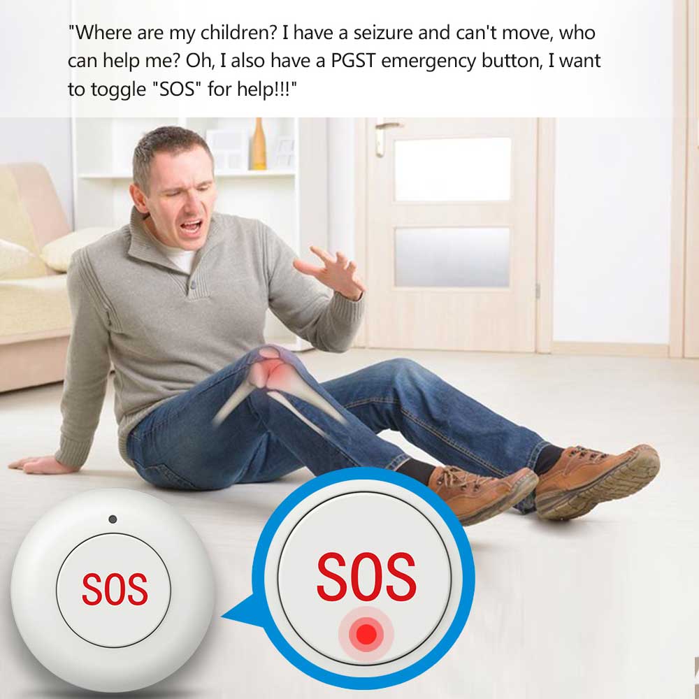 Tombol SOS Nirkabel Bel Pintu  - Home Security Technology ulasan dan harga