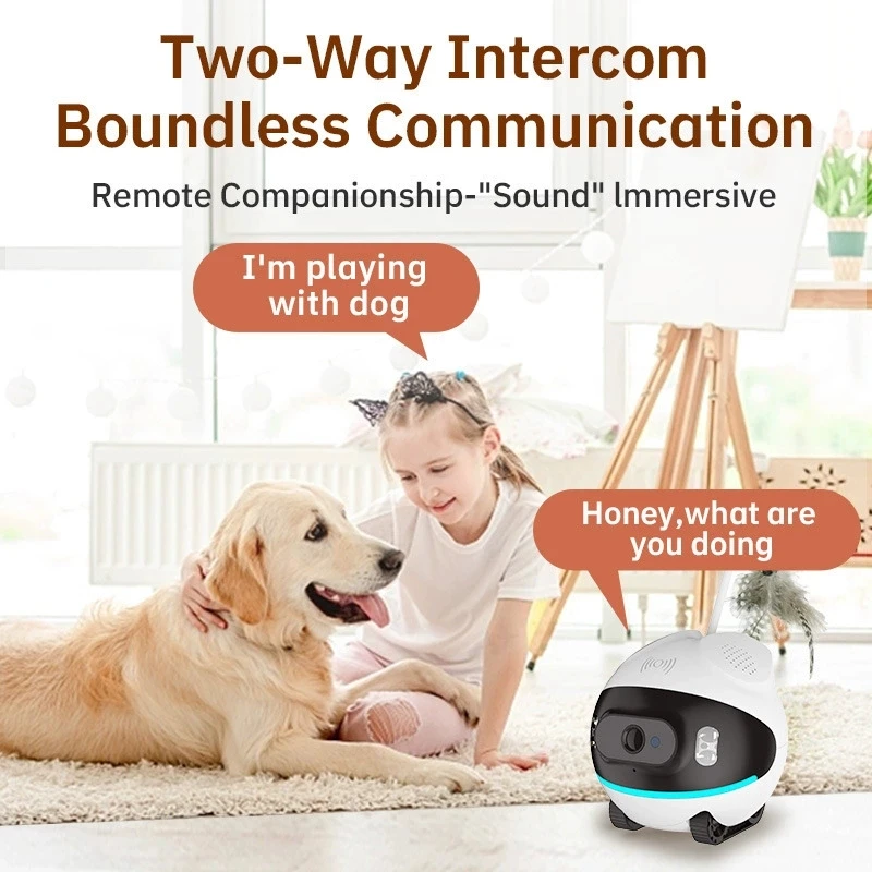 Kamera IP Robot Pengasuh Hewan - Home Security Robot Dog ulasan dan harga