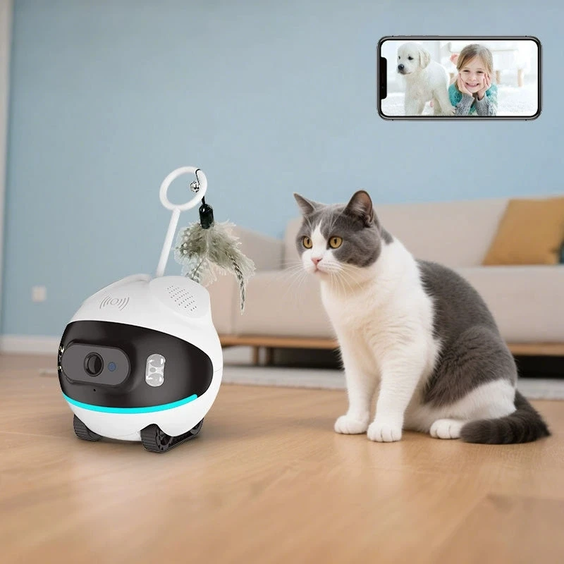 Kamera IP Robot Pengasuh Hewan - Home Security Robot Dog ulasan dan harga