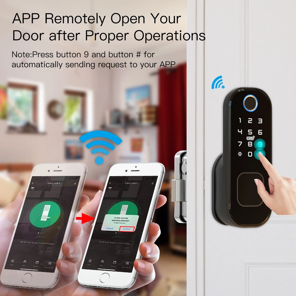 MOES pengunci pintu pintar Tuy - Home Security Door Lock ulasan dan harga