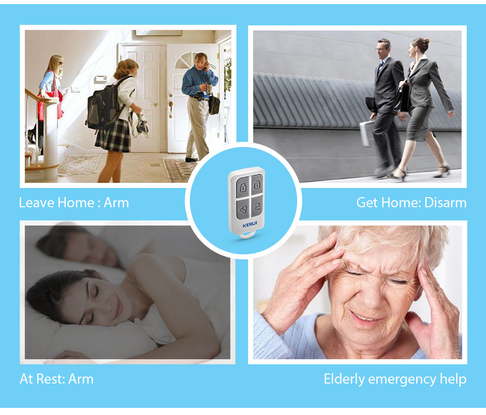 KERUI Gantungan Kunci 4 Tombol - Home Security System Installation ulasan dan harga