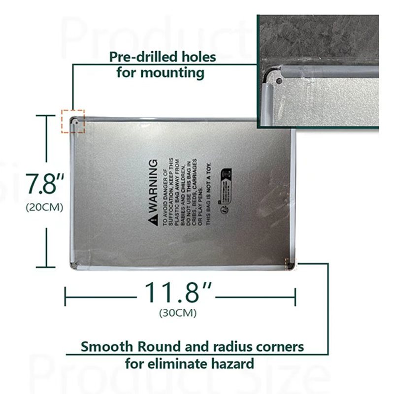 Papan Tanda Logam Datar 2D Luc - Home Security Zones ulasan dan harga