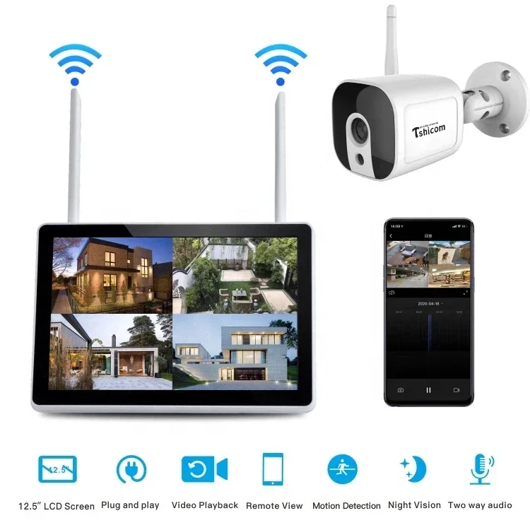 TUYA Smart Wi-Fi 4CH NVR Kit 1 - Home Security And Camera Systems ulasan dan harga