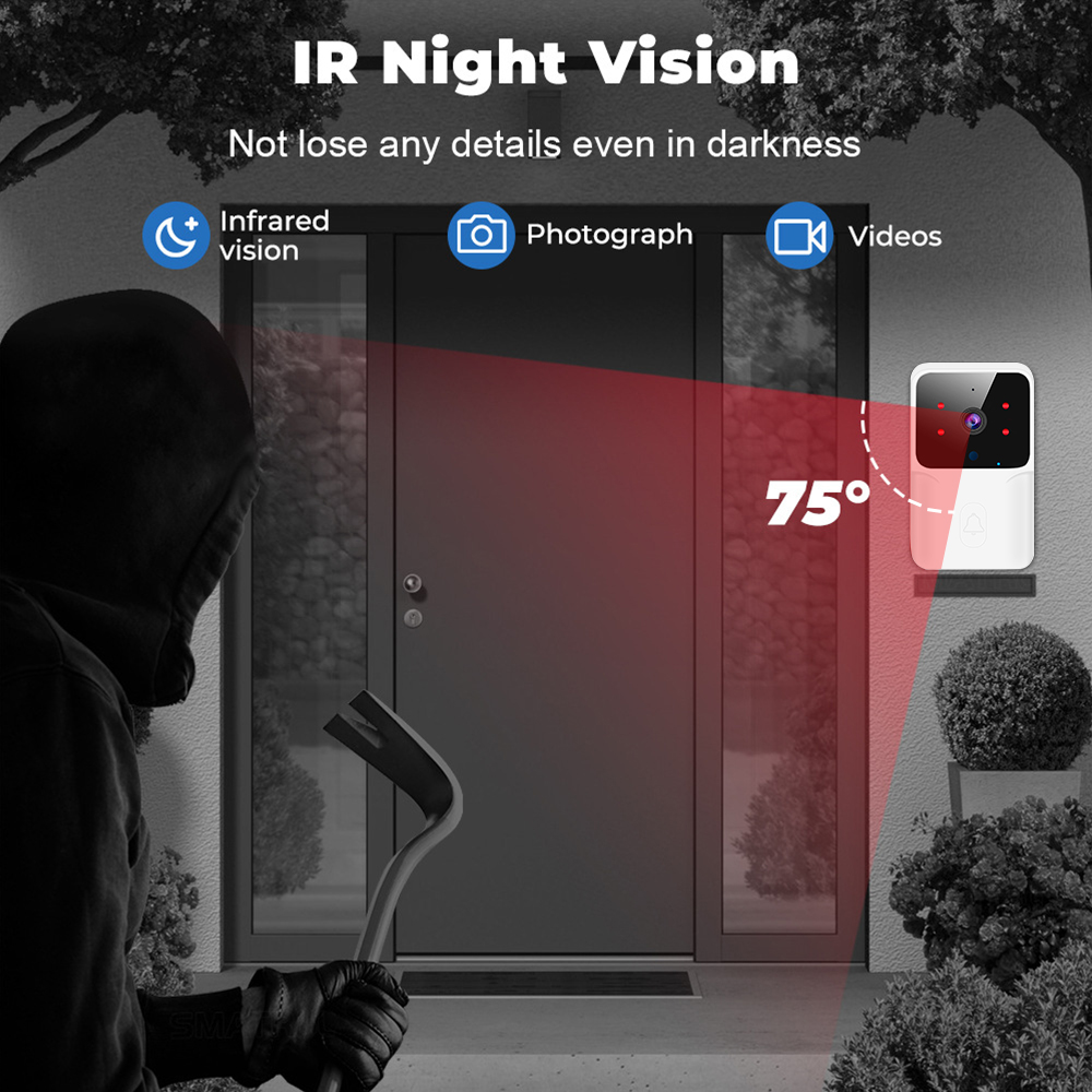Tuya WiFi Video Bel Pintu Nirk - Home Security Front Door Camera ulasan dan harga