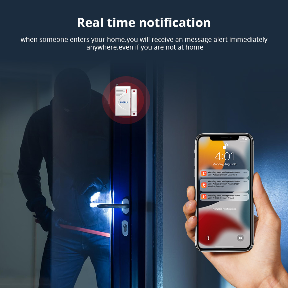 KERUI Tuya Kit sistem Alarm ru - Home Security Zones ulasan dan harga
