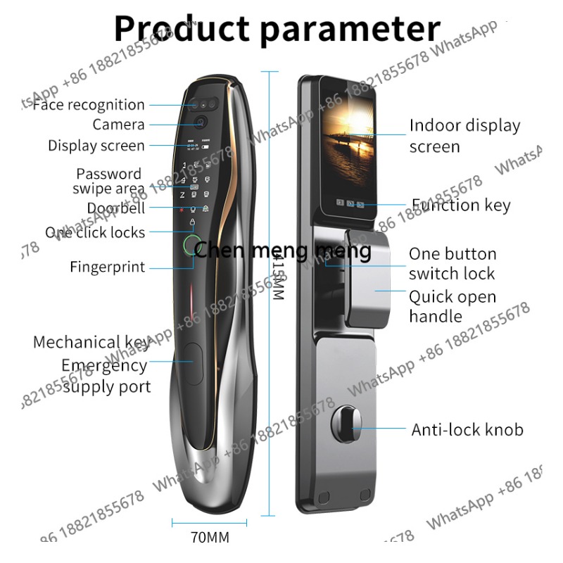 Kunci Pintu Rumah Pintar denga - Home Security Front Door Camera ulasan dan harga