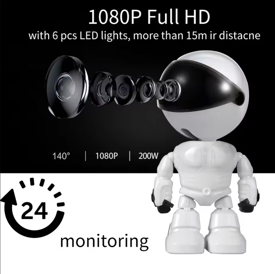 Kamera IP Robot 1080P Kamera K - Home Security Robot ulasan dan harga