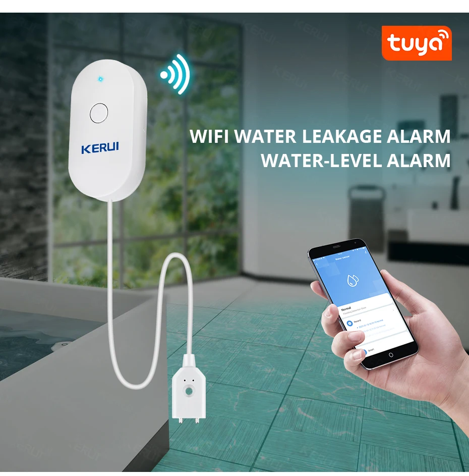 KERUI WiFi Sensor Air Dapur Ru - Home Security Monitor ulasan dan harga