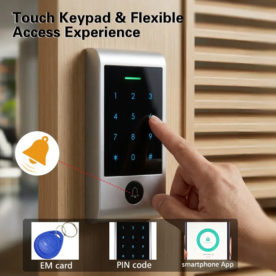 Sistem Akses Keypad Sentuh Kon - Home Security Locks ulasan dan harga
