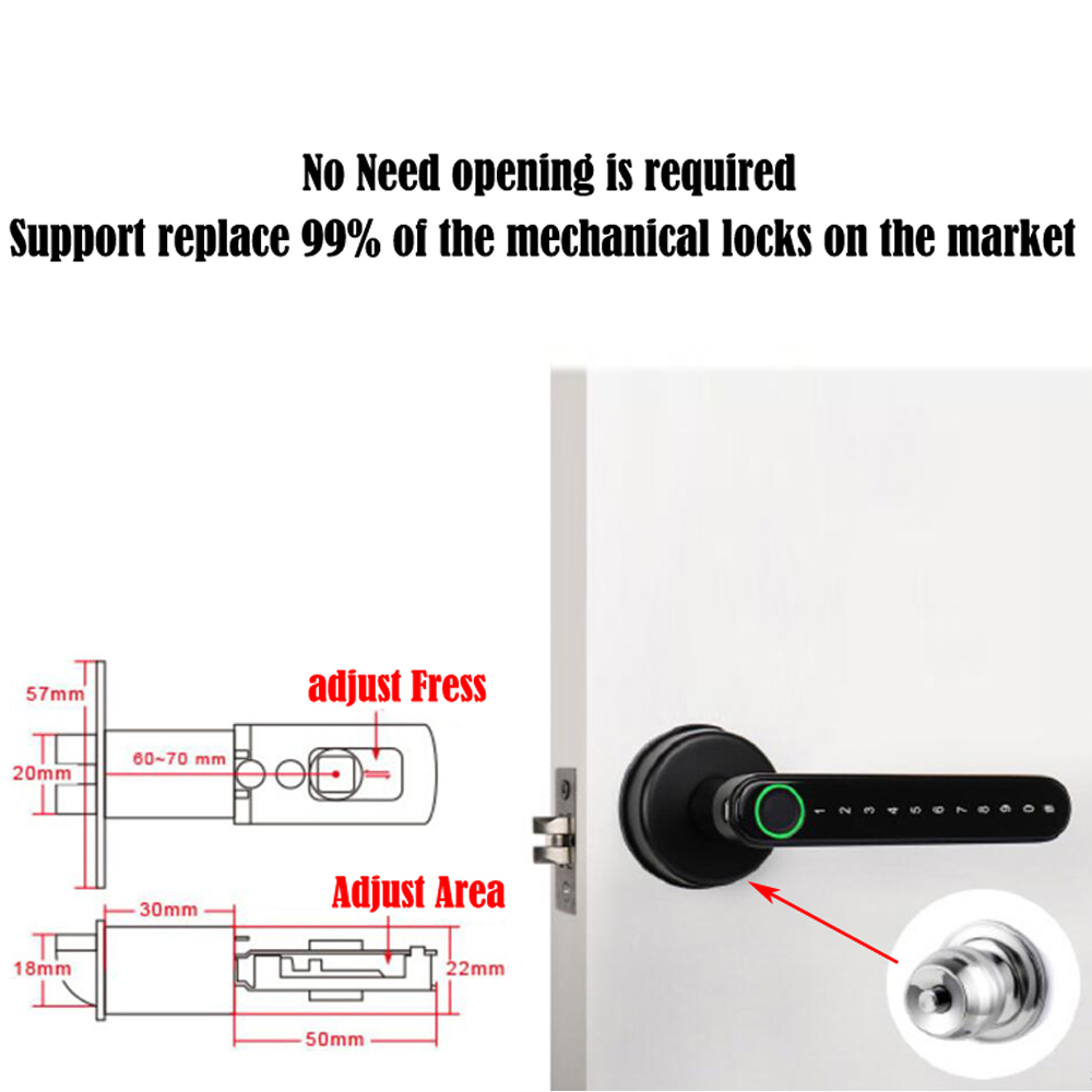 TTLock Kunci Sidik Jari Blueto - Home Security Door Lock ulasan dan harga