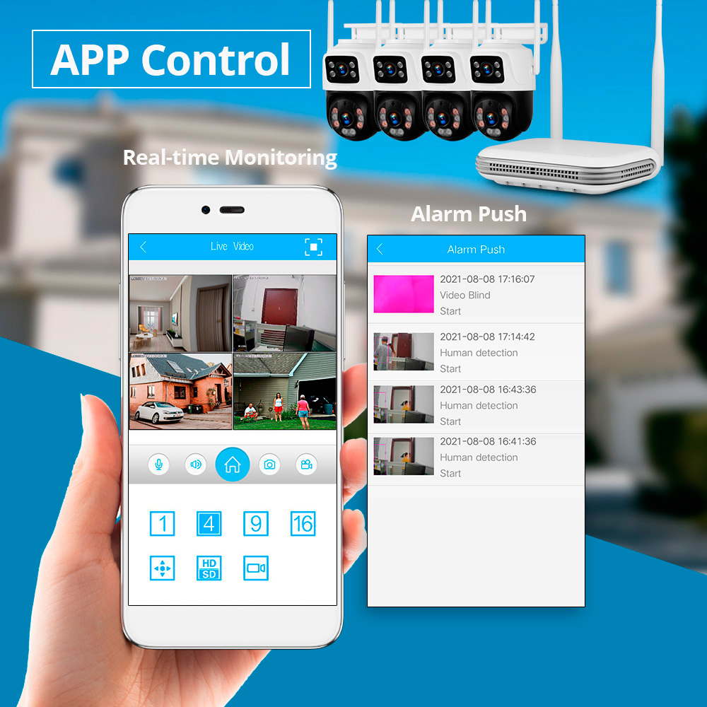 KERUI Kit kamera pengintai kea - Home Security System Installation ulasan dan harga