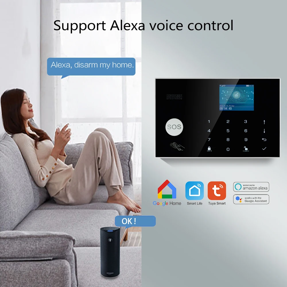 Tuya Nirkabel WIFI GSM Sistem  - Home Security Zones ulasan dan harga