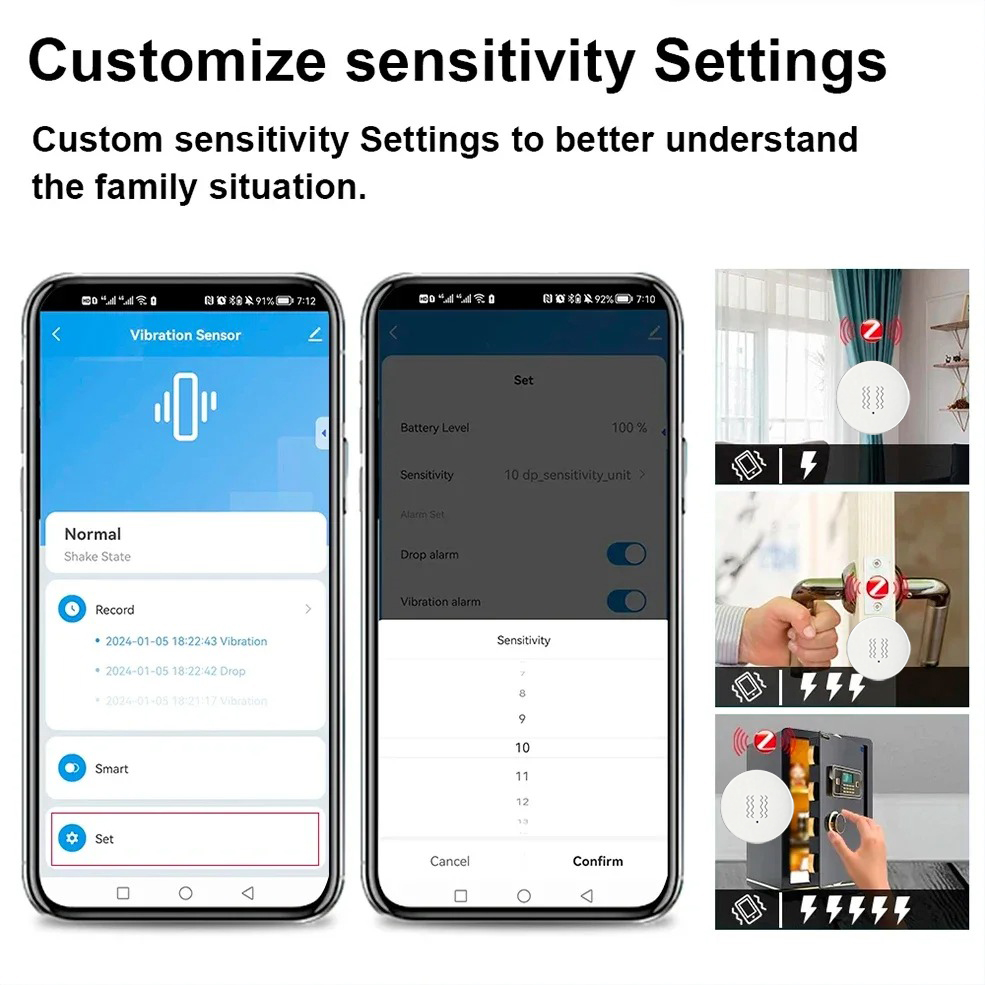Tuya ZigBee Sensor Getaran & K - Home Security System ulasan dan harga