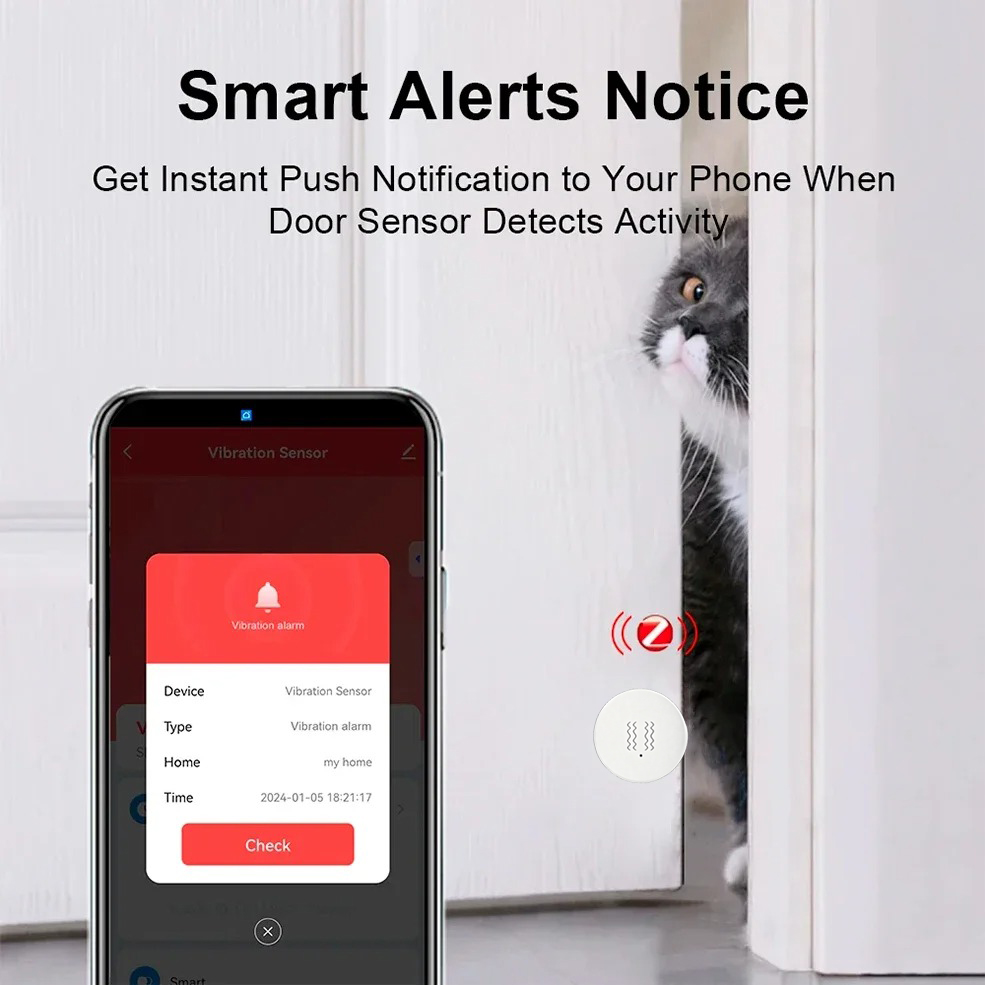 Tuya ZigBee Sensor Getaran & K - Home Security System ulasan dan harga