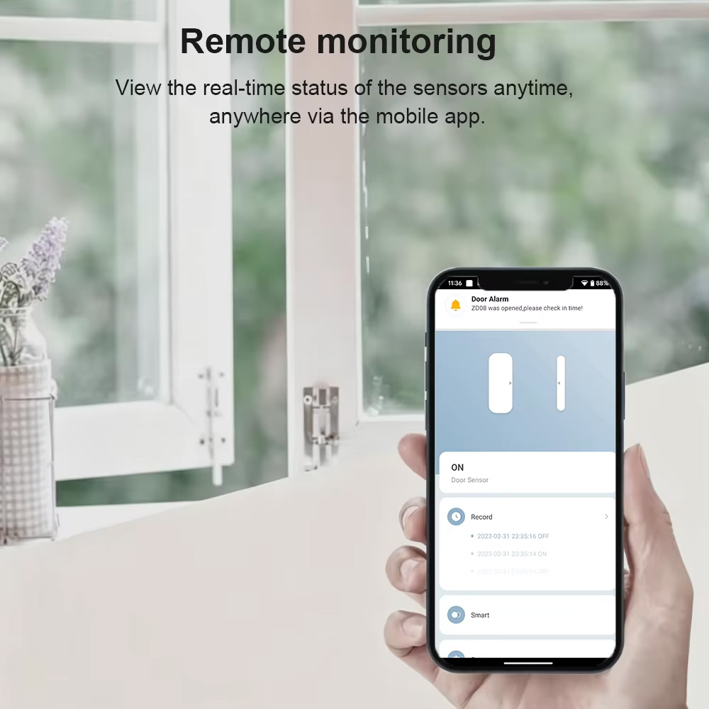 Sensor Pintu Jendela Zigbee 3. - Home Security Technology ulasan dan harga