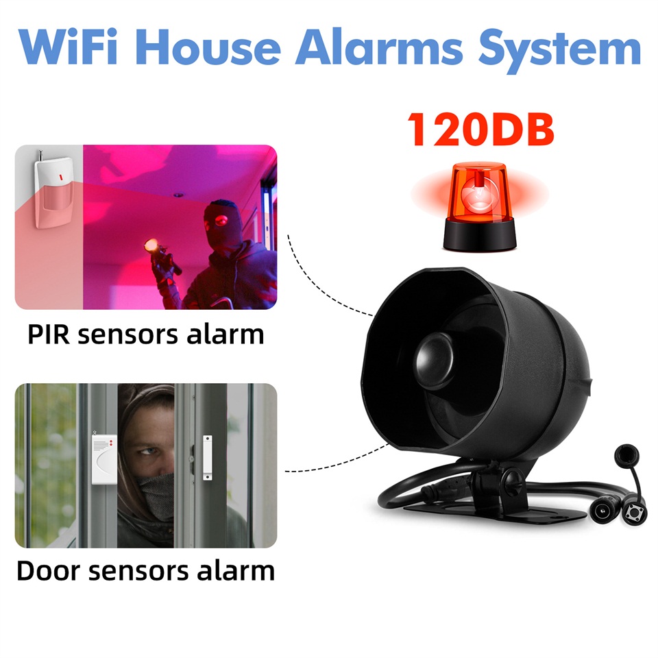 KERUI 120db Sistem Alarm Siren - Home Security System Installation ulasan dan harga