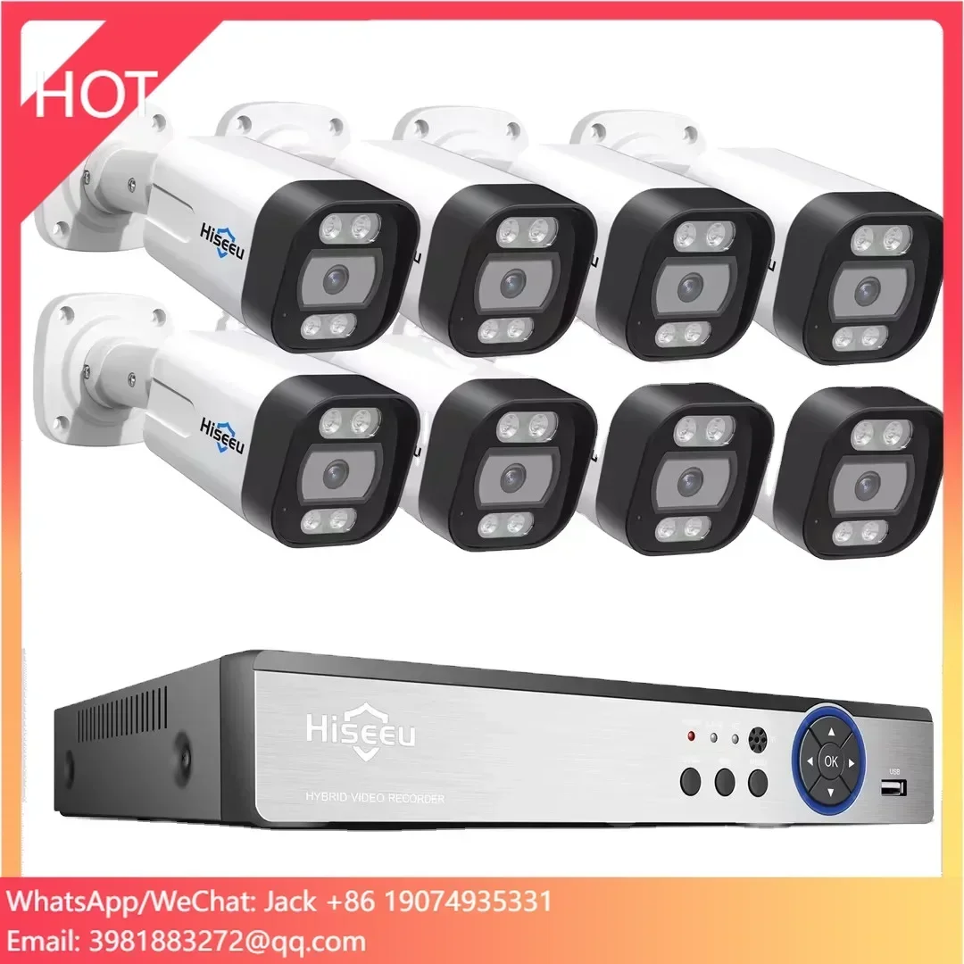 Hiseeu 4K 8 Kanal 8MP Kamera C - Home Security And Camera Systems ulasan dan harga