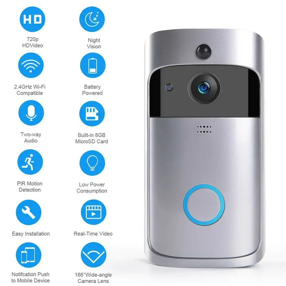 Bel Pintu WIFI Nirkabel Rumah  - Home Security La ulasan dan harga