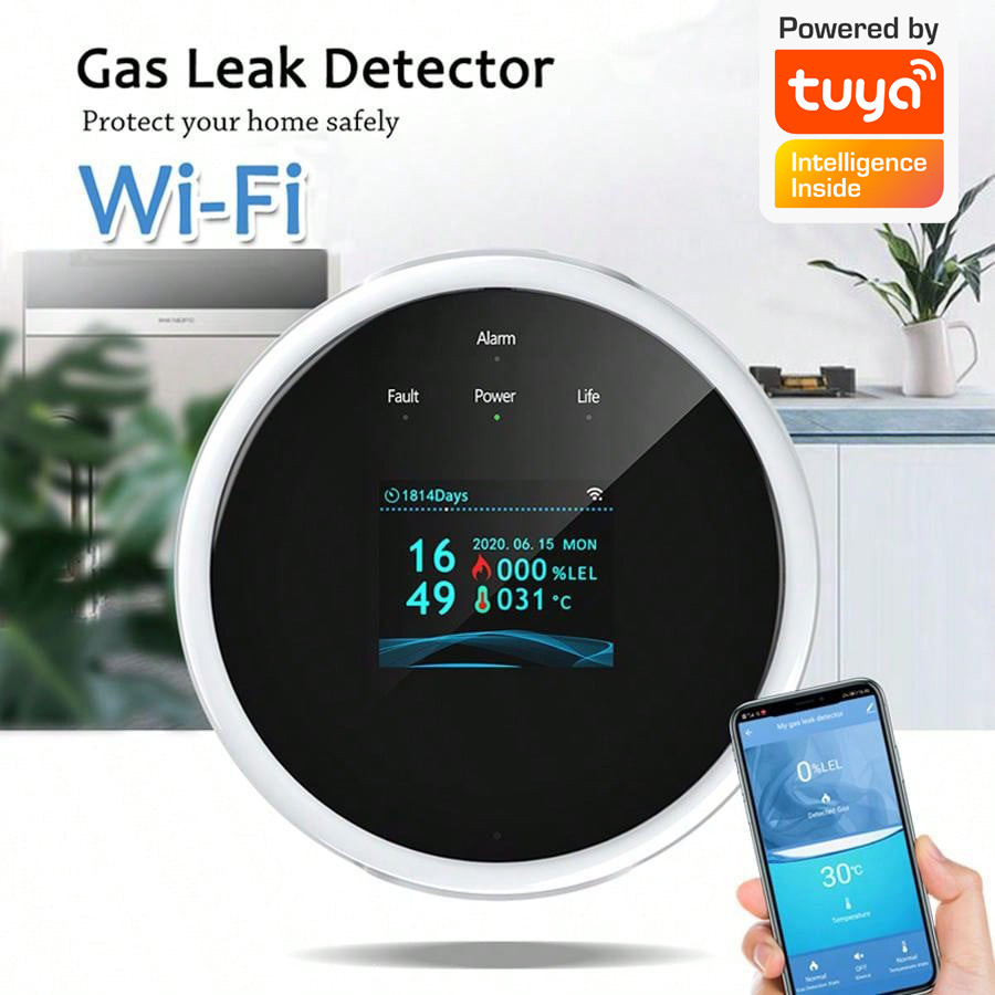 Sensor Alarm Gas WiFi 2.4G Det - Home Security Network ulasan dan harga