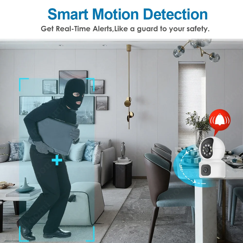 Kamera PTZ WiFi 4G HD 6MP Lens - Home Security Robot ulasan dan harga