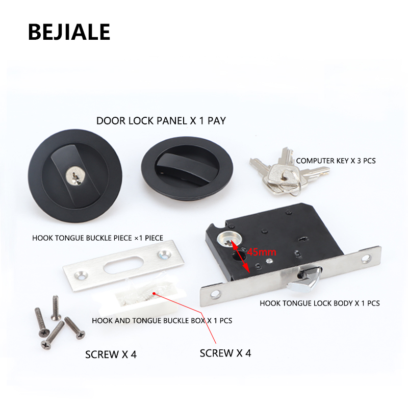 Pintu Geser Hitam Kunci Pintu  - Home Security Locks ulasan dan harga