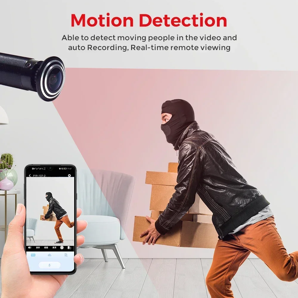 Kamera Wifi PEGATISAN 3MP Tuya - Home Security Front Door Camera ulasan dan harga